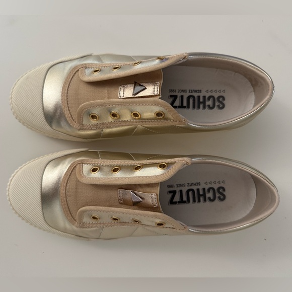 SCHUTZ GOLDEN SMASH SNEAKERS size 9 - Picture 2 of 4